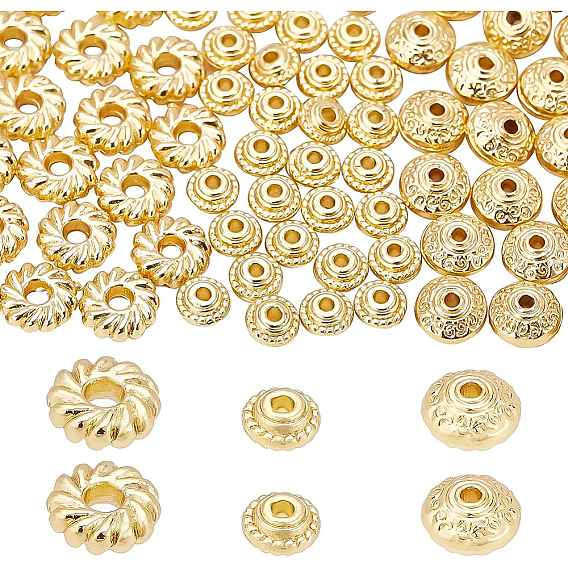 90шт 3 разделительные бусины из сплава, без кадмия и без свинца, диск