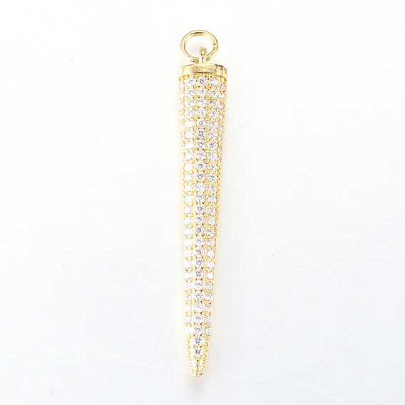 Латунные микро проложить кубического циркония подвески, треугольные