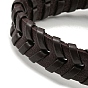 Adjustable PU Leather & Waxed Braided Cord Bracelet