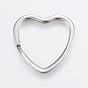304 брелоки из нержавеющей стали сплит, брелок для ключей, сердце