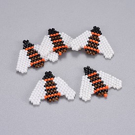 Handmade Japanese Seed Beads, with Japan Import Thread, Loom Pattern, Bees