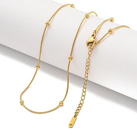 Round Brass Snake Chain Necklaces for Women