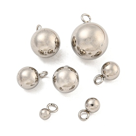 201 Stainless Steel Charms, Round Charm