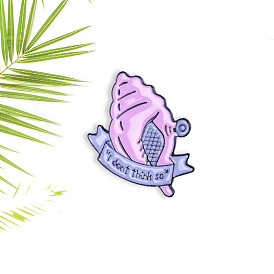 SpongeBob Pin Set with Magic Conch and "I Don't Think So" Badge