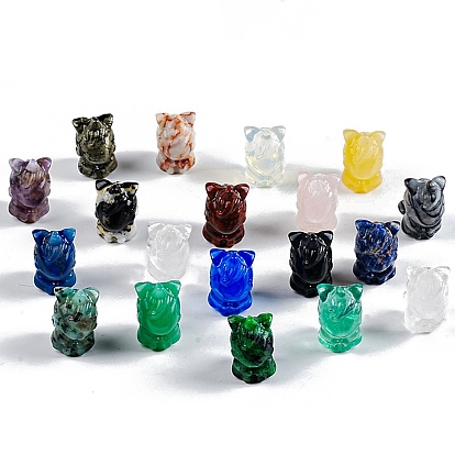 Резные статуэтки единорога из драгоценных камней, статуи для украшения рабочего стола для домашнего офиса