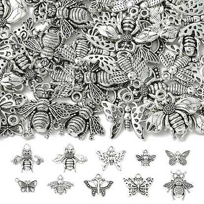 100 шт 10 стили подвески из сплава в тибетском стиле, подвески в виде пчел и бабочек