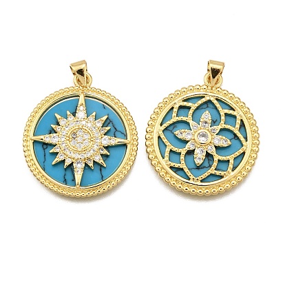 Стойка металлическая латунная микропрофилированная кубическая циркония подвески, плоско-круглые, cmолой, без кадмия и без свинца, долговечный, реальный 18 k позолоченный