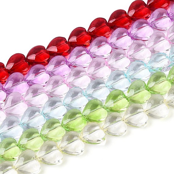 Краска для выпечки, прозрачные стеклянные бусины, нити, сердце