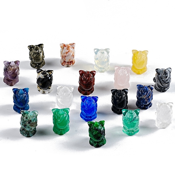 Резные статуэтки единорога из драгоценных камней, статуи для украшения рабочего стола для домашнего офиса