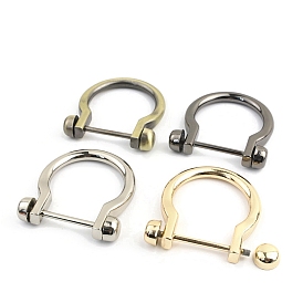 Zinc Alloy D-Rings Shackle, Screw Ring Buckles, for Keychain Zip Puller Purse Replacement