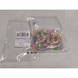 300 cuentas acrílicas transparentes chapadas en uv, mariposa
