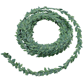 1Имитация зеленого растения из пластика и железной проволоки, искусственный рождественский венок, для свадебного оформления дома и сада (внутри и снаружи помещения)
