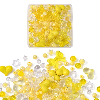DIY Cute Bracelet Making Kits, Including Heart & Bowknot & Candy & Star Acrylic Beads, Elastic Thread