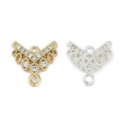 Подвески-подвески с v-образным креплением из латуни с прозрачным кубическим цирконием