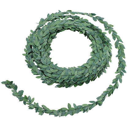 1Имитация зеленого растения из пластика и железной проволоки, искусственный рождественский венок, для свадебного оформления дома и сада (внутри и снаружи помещения)