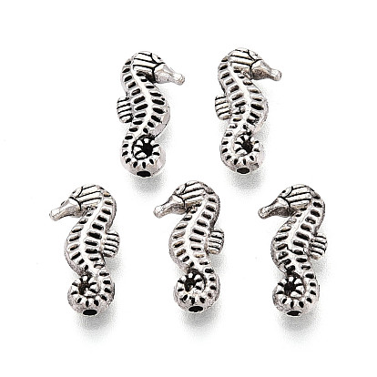 Сплавочные овальные бусины тибетского стиля , морской конек