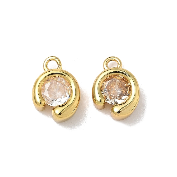 Латунные микро проложить кубического циркония прелести, плоско-круглые, стойки покрытие, долговечный, без кадмия и без свинца