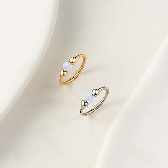 316l хирургическая нержавеющая сталь и шарообразные кольца для носа кошачий глаз, хрящевые серьги