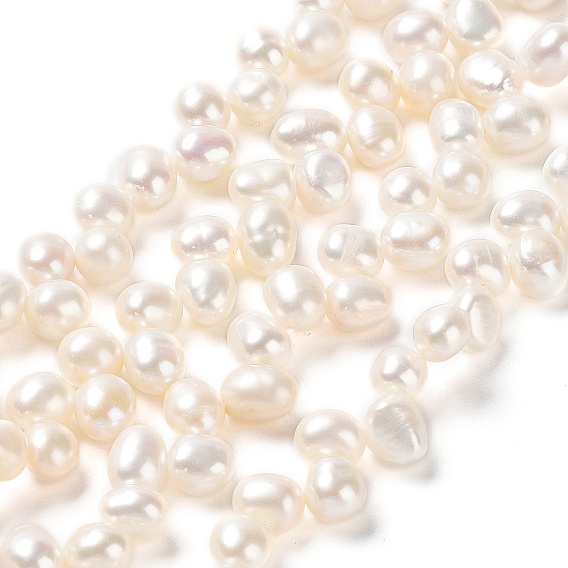 Natural Cultured Freshwater Pearl Beads Strands, Grade 6A+, Rice