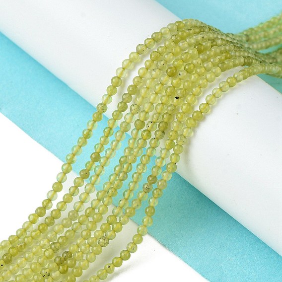 Нити из натуральных бусин лимонного кварца (обработанных нагреванием), круглые, класс А