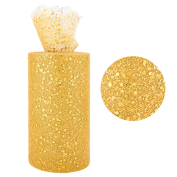 Ленты сетки деко полиэстера, тюль ткань, рулон тюля для рождественского декора