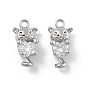 Латунные микро проложить кубического циркония подвески, без кадмия, без никеля и без свинца, подвески в форме кошки