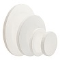 Blank Canvas, Linen Covered Wood Primed Framed, for Painting Drawing, Flat Round
