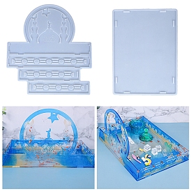 Castle Silicone Storage Molds, Resin Casting Molds, for UV Resin, Epoxy Resin Craft Making