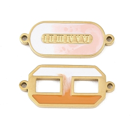 304 эмалированные подвески из нержавеющей стали, овальные восьмиугольные звенья, золотые
