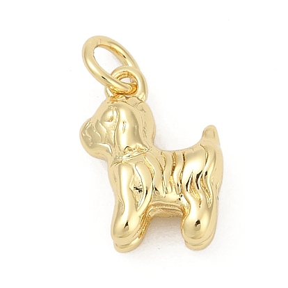 Латунные подвески, собака прелести, долговечный, без свинца и без кадмия, стойки покрытие, с целью перехода в кольце