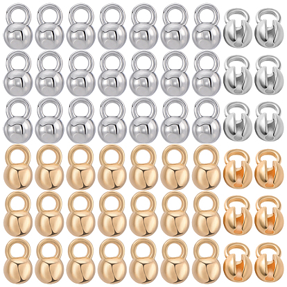 80шт 2 цвета латунные наконечники бусин, Калотте заканчивается, крышка узла