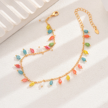 Браслеты на ногу в стиле бохо с кисточками из латуни для женщин, пляжные украшения для ног, золотые