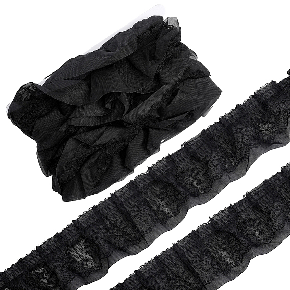 8yardas de ribete de encaje floral, cinta de poliéster para hacer joyas, accesorios de la ropa