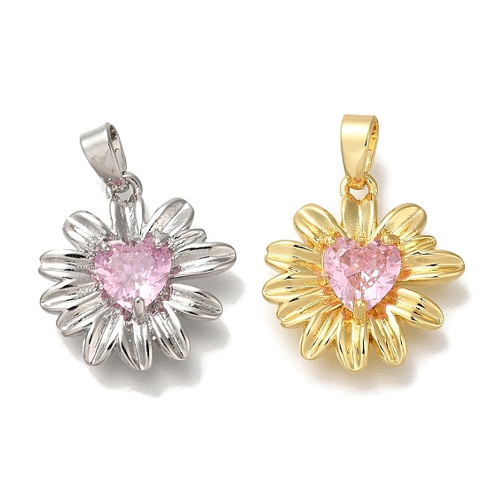 Стойка металлическая латунная микропрофилированная кубическая циркония подвески, без кадмия и без свинца, долговечный, даси с сердцем