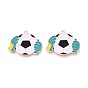 Подвески из эмали и сплава, подвески в виде футбольного мяча в перчатках, золотые