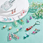 PandaHall Elite DIY Earring Making Kits, Including Glass Bottle Pendants, Plastic Cup Pendants, Resin Big Pendants, Iron Split Key Rings, Brass Earring Hooks