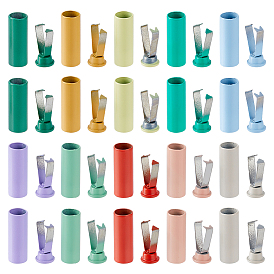 40шт. 10 цвета распылением напечатанные литые наконечники для шнурков, шнурки на голове, колонка