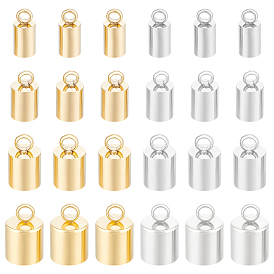 32 шт. 8 стили 201 наконечники шнура из нержавеющей стали, Торцевые крышки, колонка