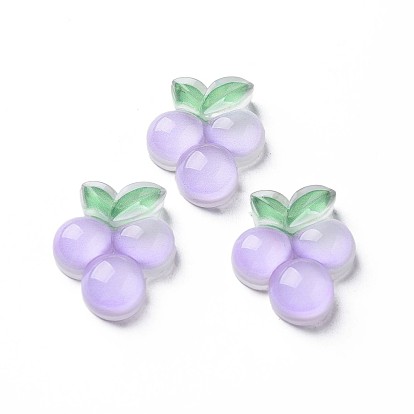 Осенняя тема прозрачные кабошоны из эпоксидной смолы, винограды