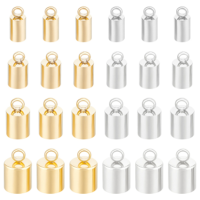 32 шт. 8 стили 201 наконечники шнура из нержавеющей стали, Торцевые крышки, колонка
