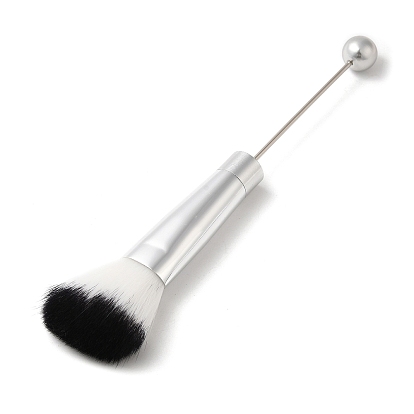 Beadable Makeup Brushes Set, Artificial Fiber Cosmetic Brushes Bristles, with Iron Handle