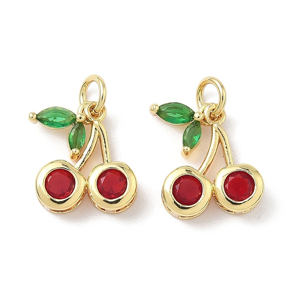 Латунные микро проложить кубического циркония прелести, вишня, с целью перехода в кольце