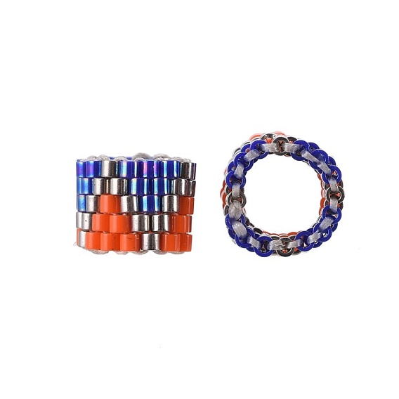 MIYUKI & TOHO Handmade Japanese Seed Beads,  Loom Pattern, Ring