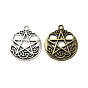 Сплавочные подвески тибетского стиля, без кадмия и без свинца, пентаграмма с подвесками в виде узлов