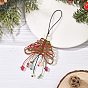 Pendentif décoratif en verre et nylon tressé, arbres de Noël