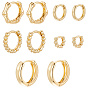 5 пары 5 стильные круглые серьги-кольца из латуни с покрытием для женщин, без кадмия и без свинца, долговечный