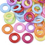Opaque AS Plastic Linking Rings, Round Ring, Faceted