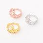 Tiara Brass Micro Pave Cubic Zirconia Charms, 10x10mm, Hole: 1.5mm