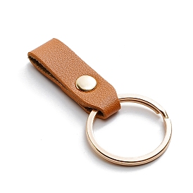 PU Leather Keychain with Iron Belt Loop Clip for Keys