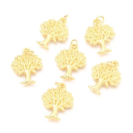 Alloy Pendants, Long-Lasting Plated, with Jump Ring, Tree